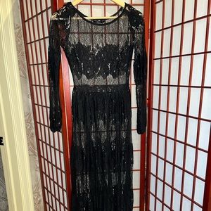 Long Black Laced Dress